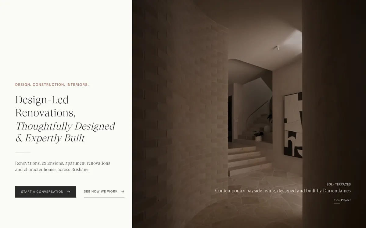 Homepage of Darren James's website