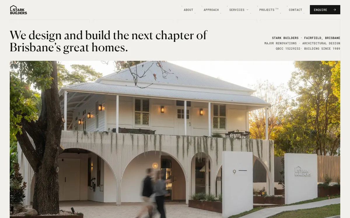 Homepage of Stark Builders's website