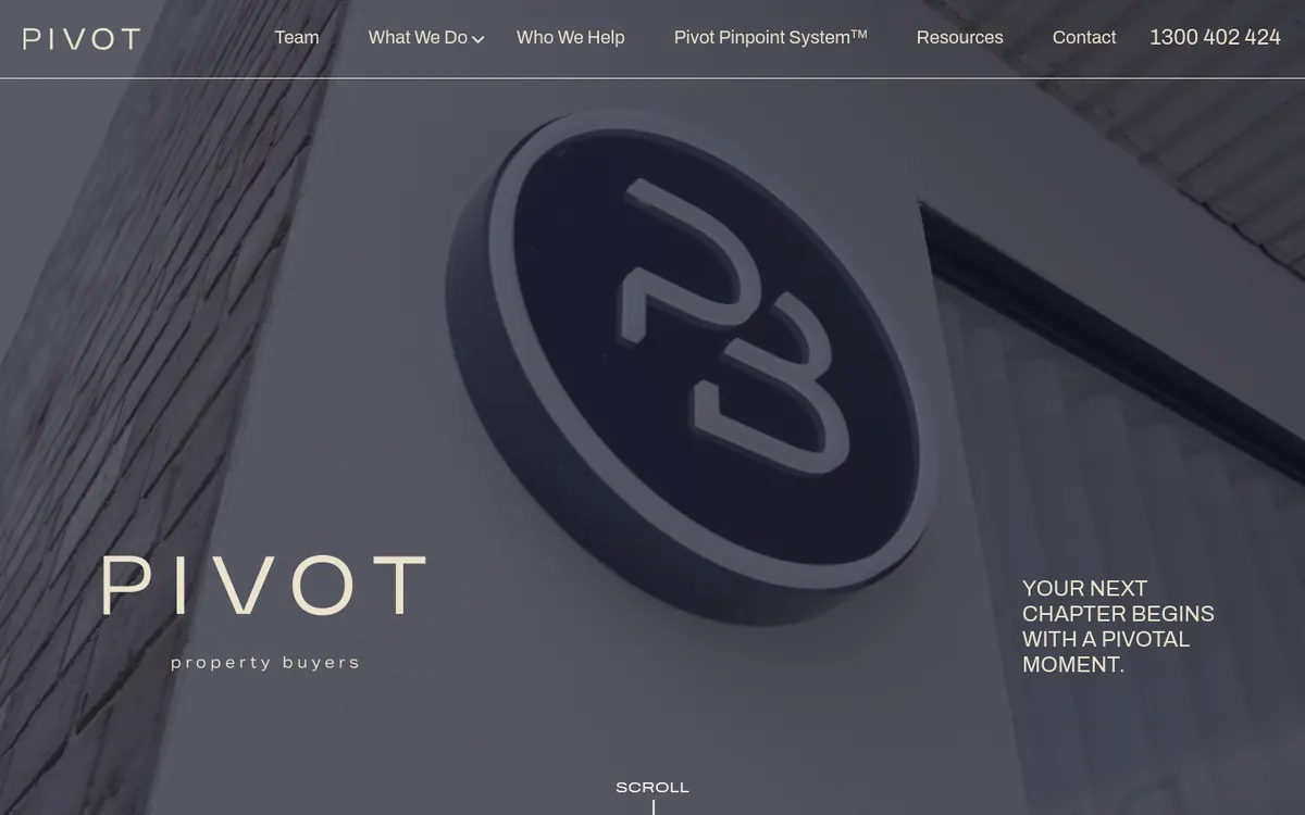 Homepage of Pivot Property Buyers QLD's website