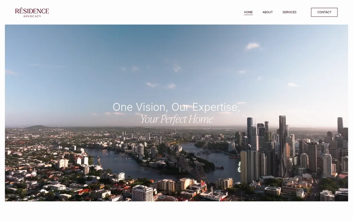 Homepage of Résidence Advocacy's website