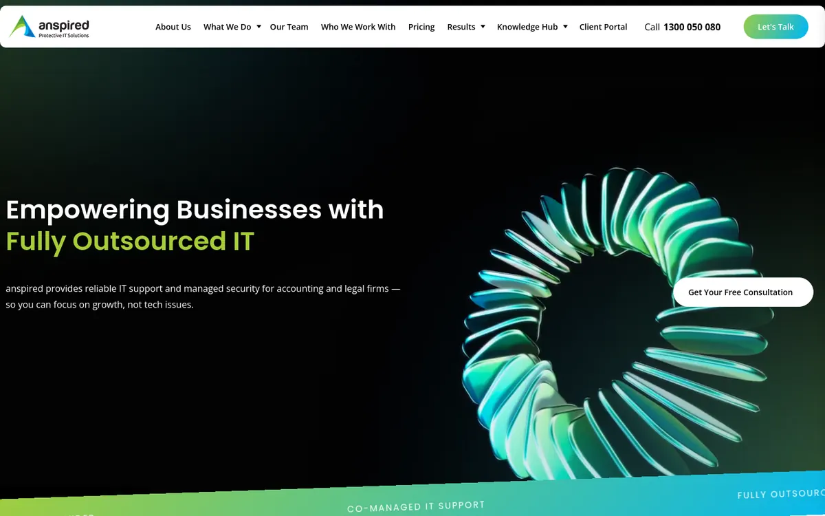 Homepage of anspired's website