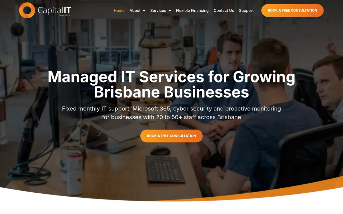 Homepage of Capital IT Solutions's website