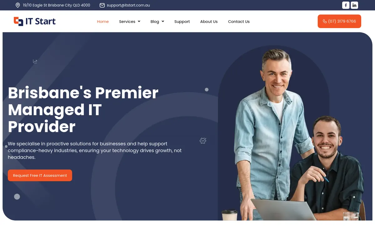 Homepage of IT Start's website