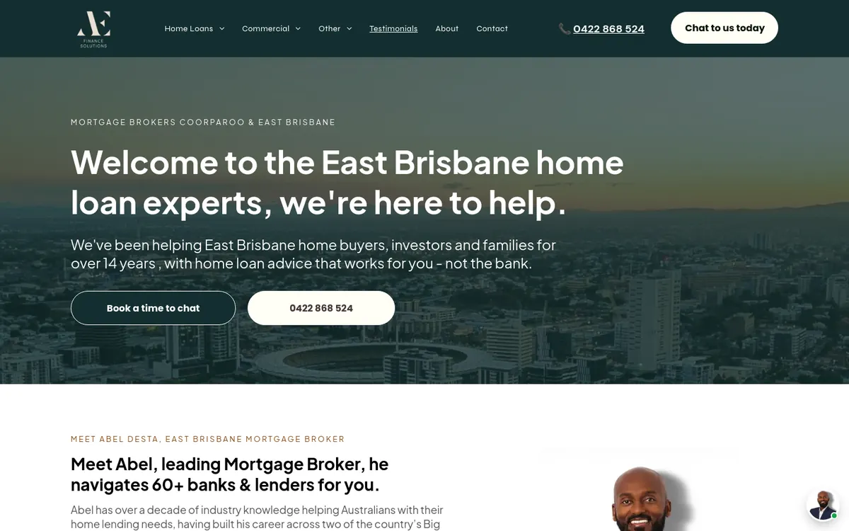 Homepage of AE Finance Solutions's website