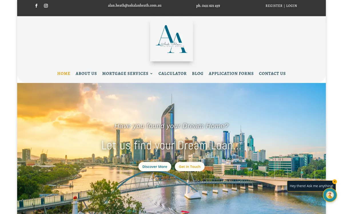 Homepage of Ask Alan Heath's website