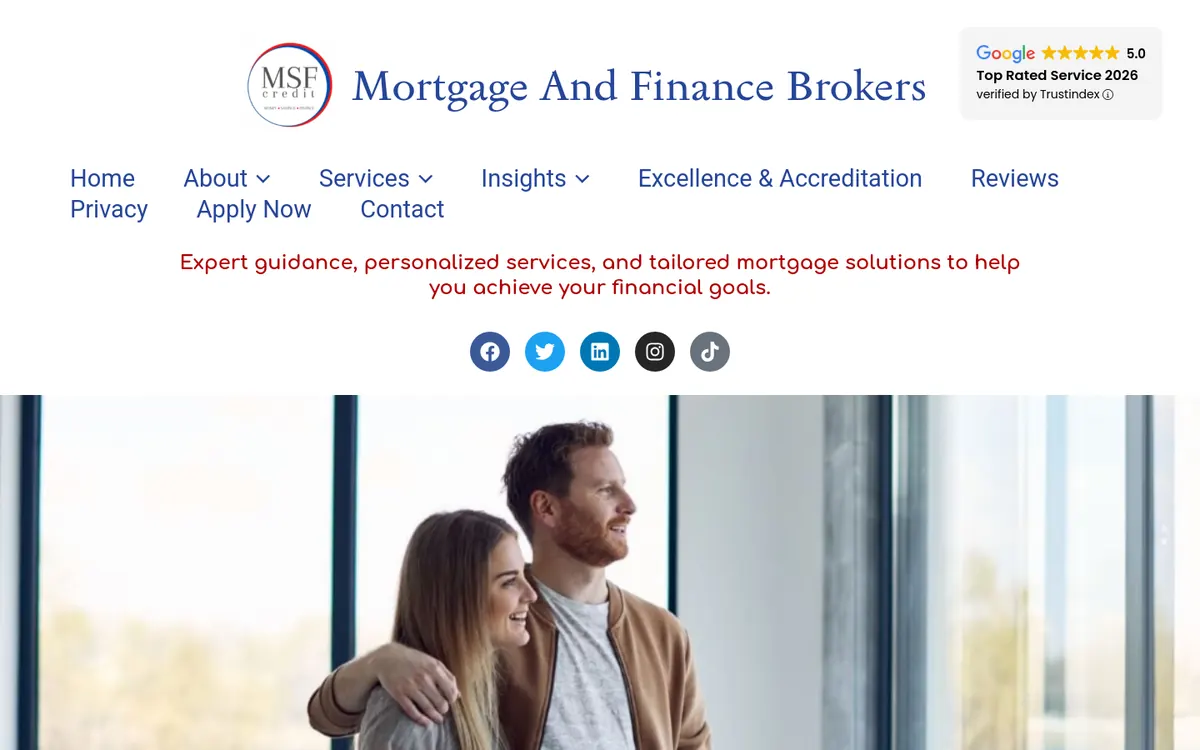 Homepage of MSF Credit's website
