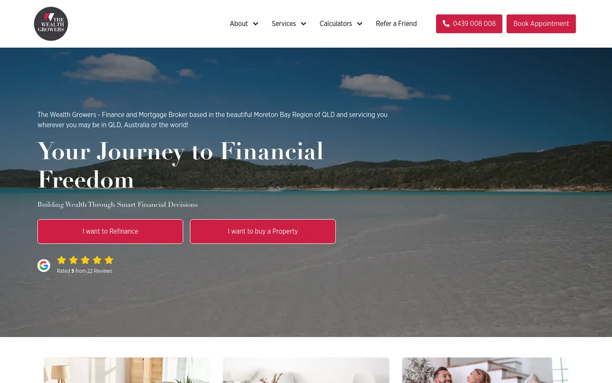 Homepage of The Wealth Growers's website