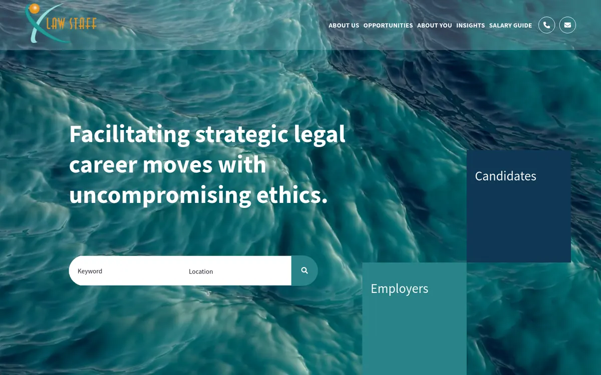 Homepage of Law Staff's website