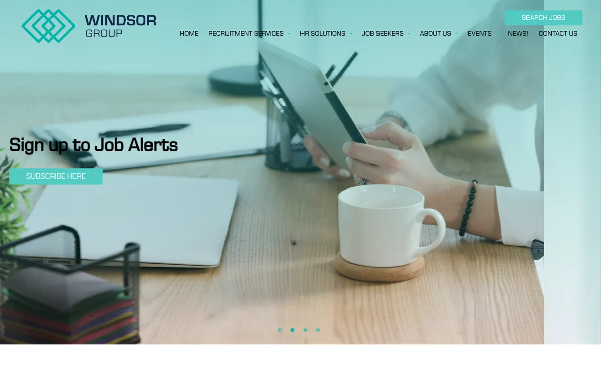 Homepage of Windsor Group's website