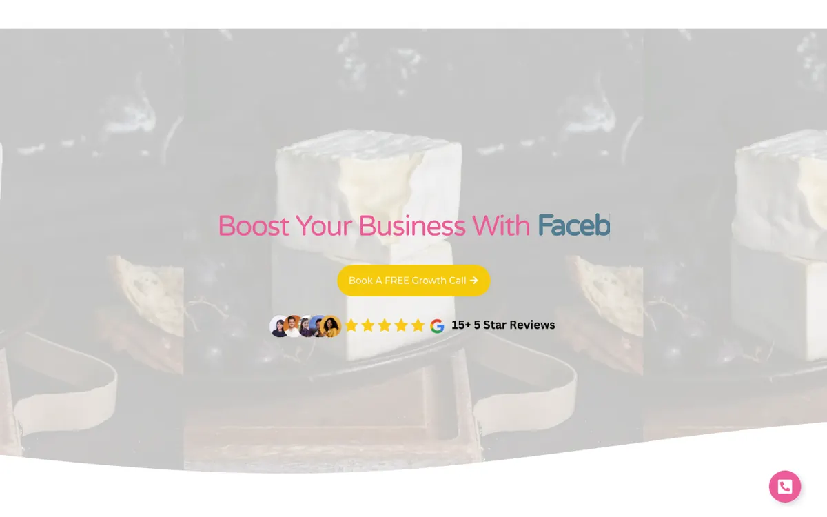 Homepage of Marketing For You's website