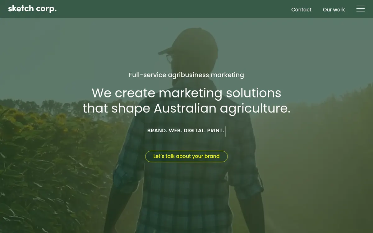 Homepage of Sketch Corp's website