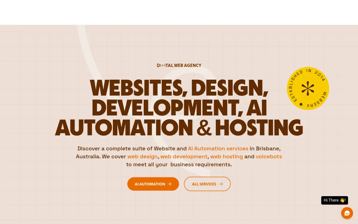 Homepage of Webserv's website